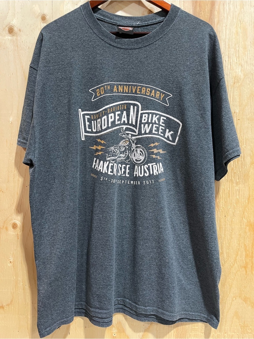 Harley-Davidson Men's 20th Anniversary European Bike Week  Tee. Size XL